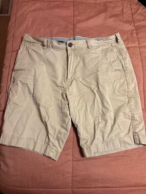 Brooks Brothers Khaki Flat-Front Chino Shorts